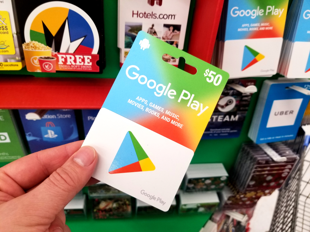 100 Google Play Card Receipt