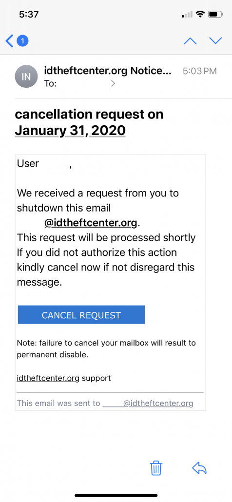 Scam email claims to be from Microsoft