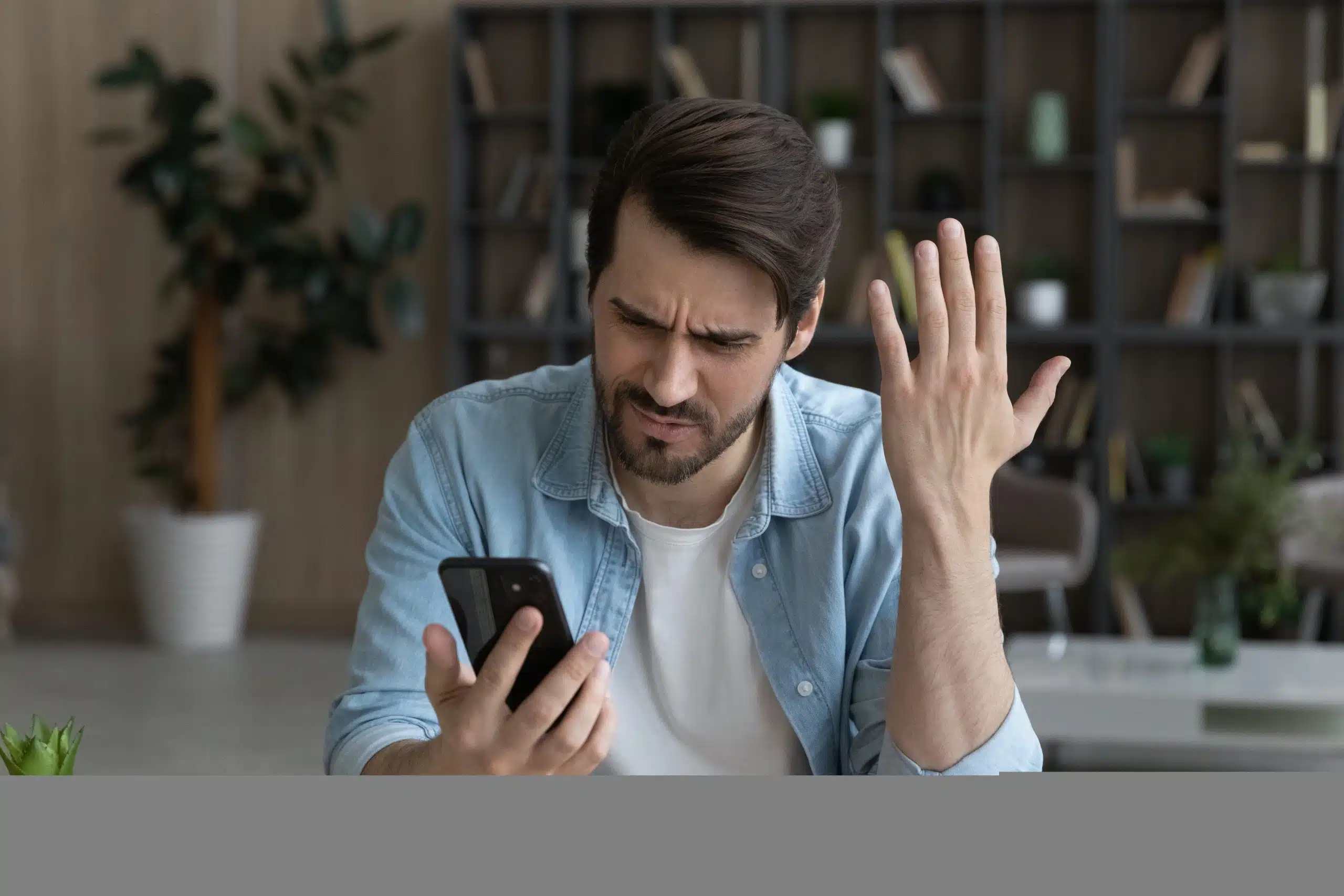 Image of man on phone.