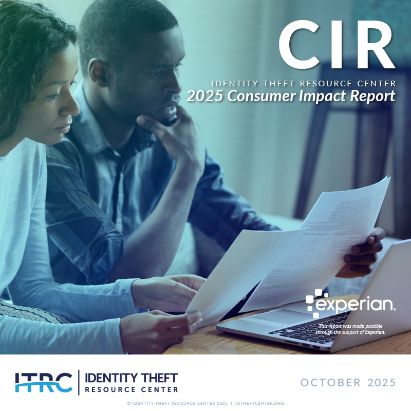 This is an image of the cover of the ITRC's 2025 Consumer Impact Report