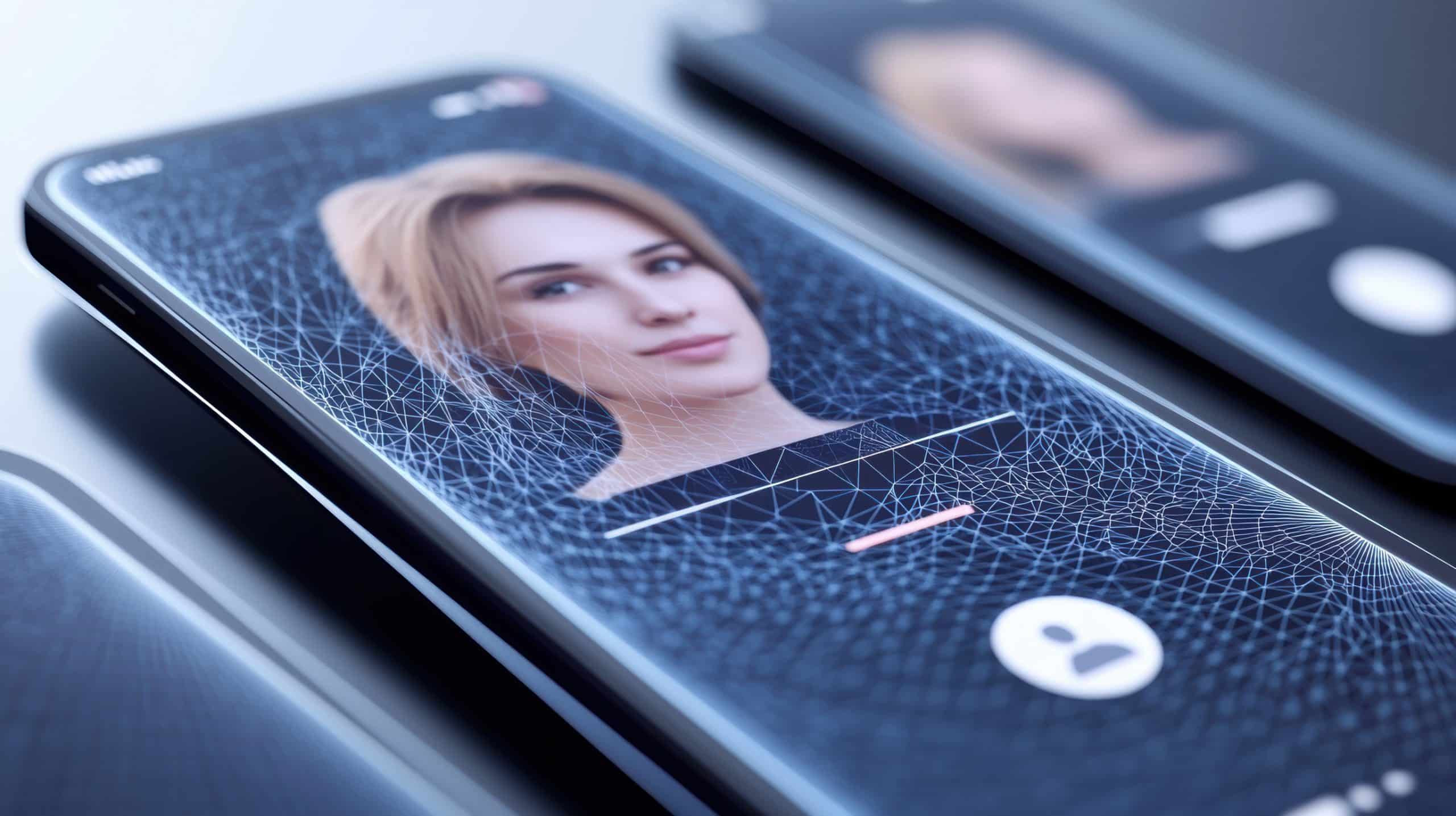 AI generated woman on cell phone