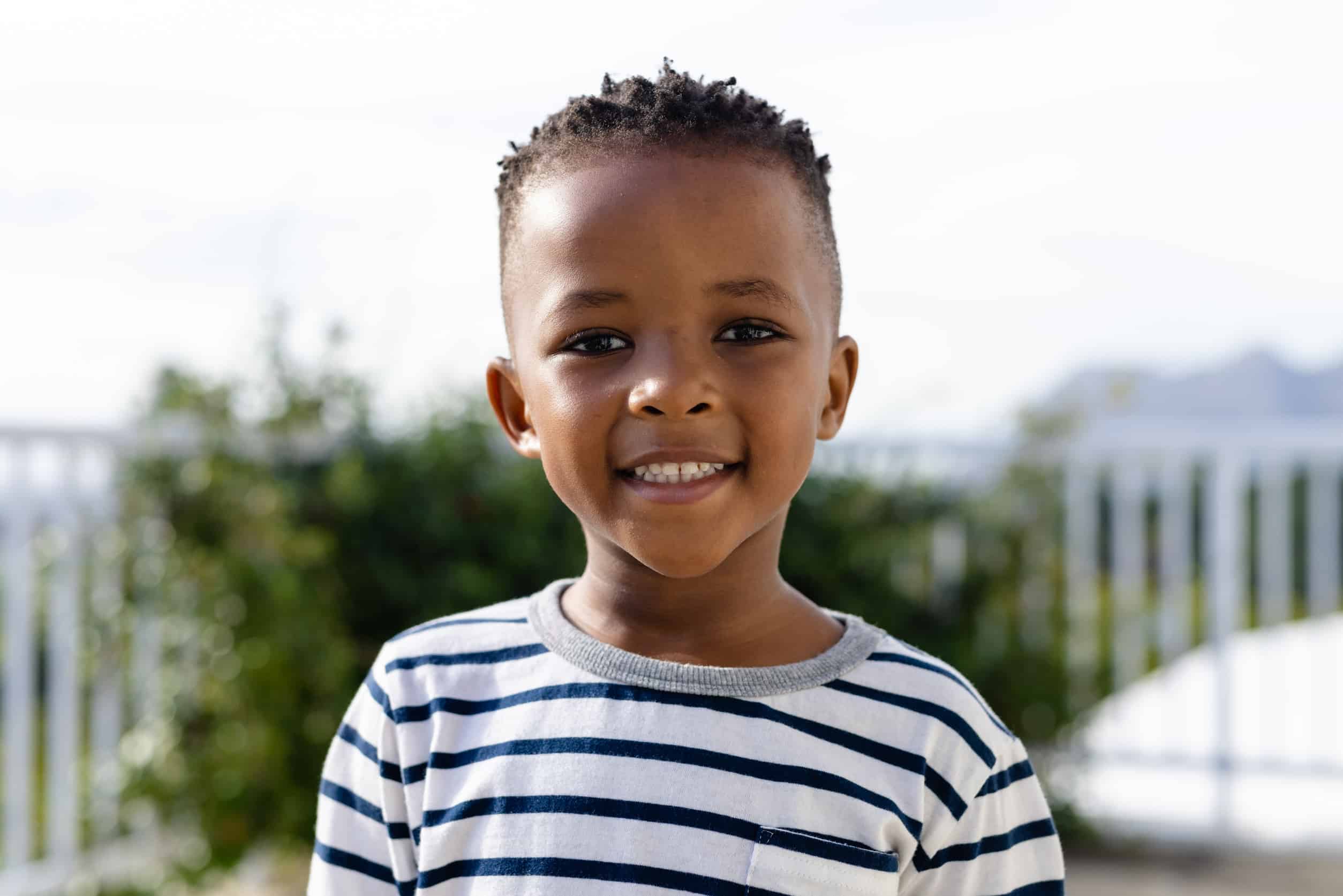 Portrait of a young boy smiling