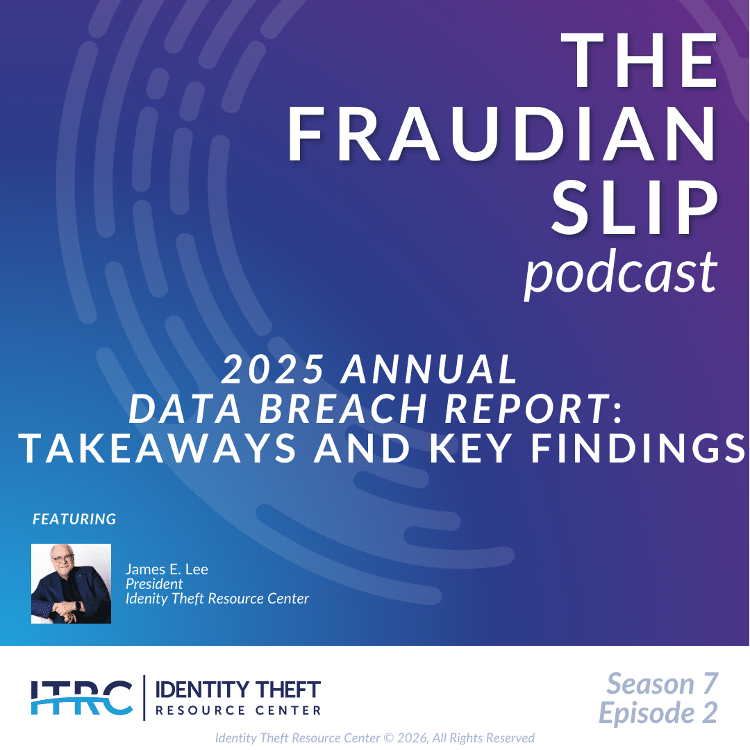 The Fraudian Slip cover for Season 7, Episode 2 "2025 Annual Data Breach Report: Takeaways and Key Findings"