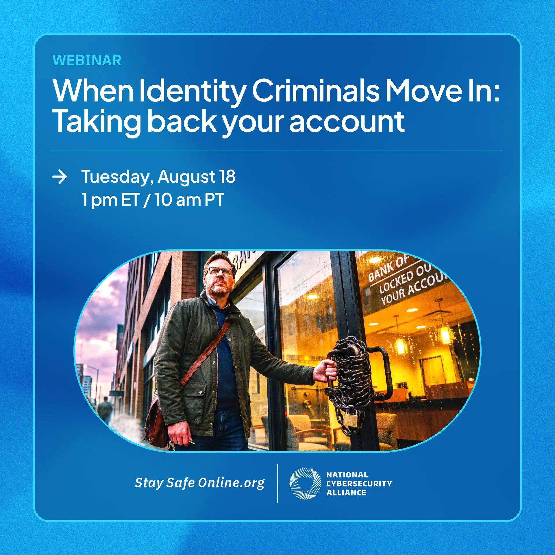 Cover photo for taking back your account webinar.